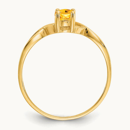 Citrine Birthstone Ring, 14K