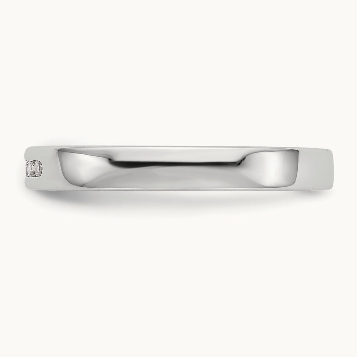 5-Stone Diamond Channel Band, 0.09 ct tw — 14K White Gold