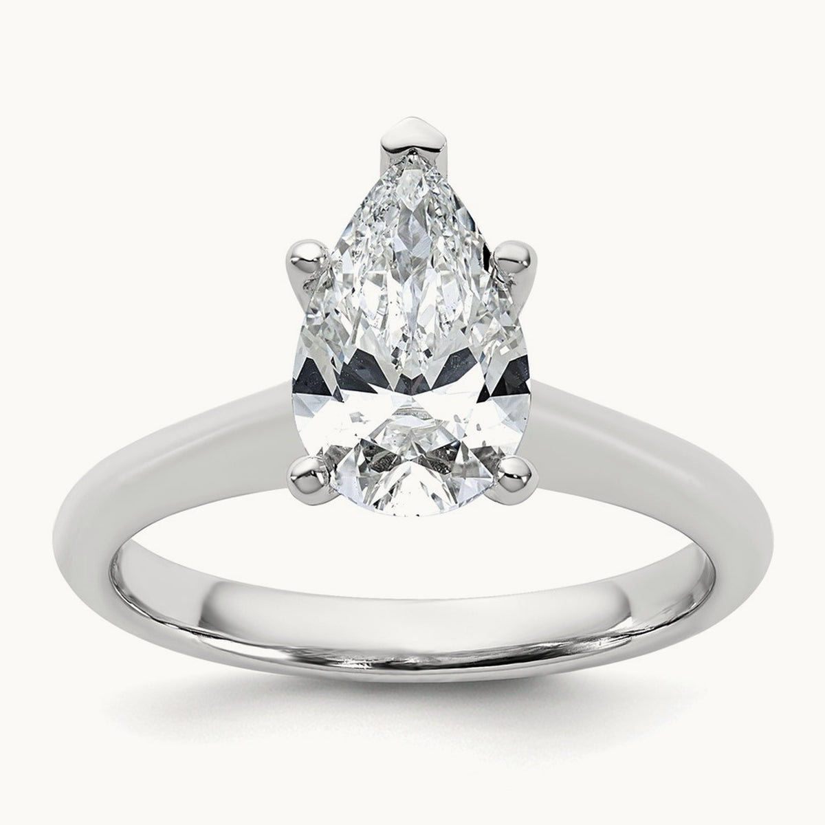 Pear 8X Ring, 1.50 ct tw Lab-Grown Diamond — 14K White Gold