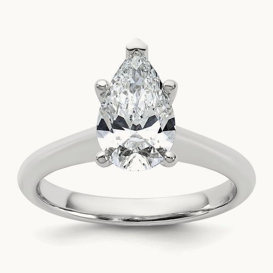 Pear 8X Ring, 1.50 ct tw Lab-Grown Diamond — 14K White Gold