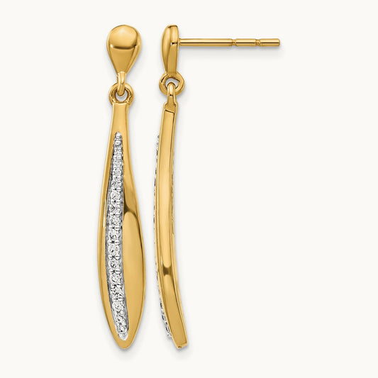 Diamond Post Earrings, 14K