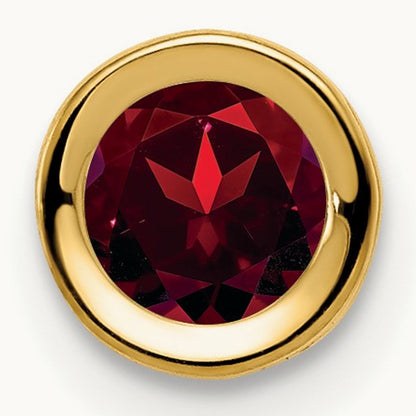 Garnet bezel pendant — 5mm