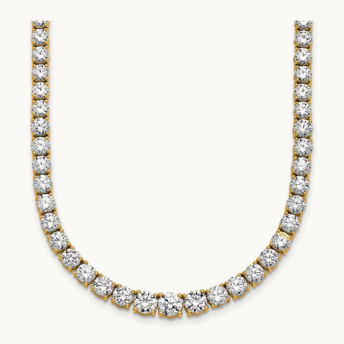 Graduated Tennis Necklace, 19.00 ct tw Lab-Grown Diamond
