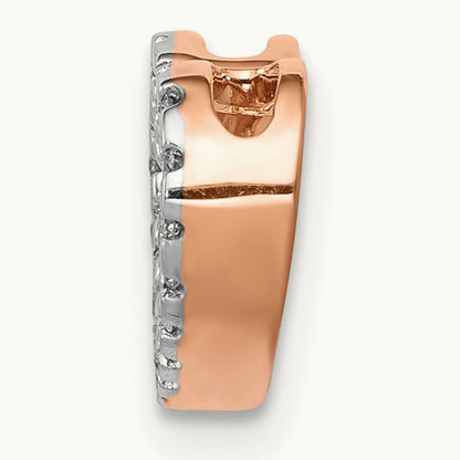 1/15ct. Diamond Heart Chain Slide — 14K Rose Gold