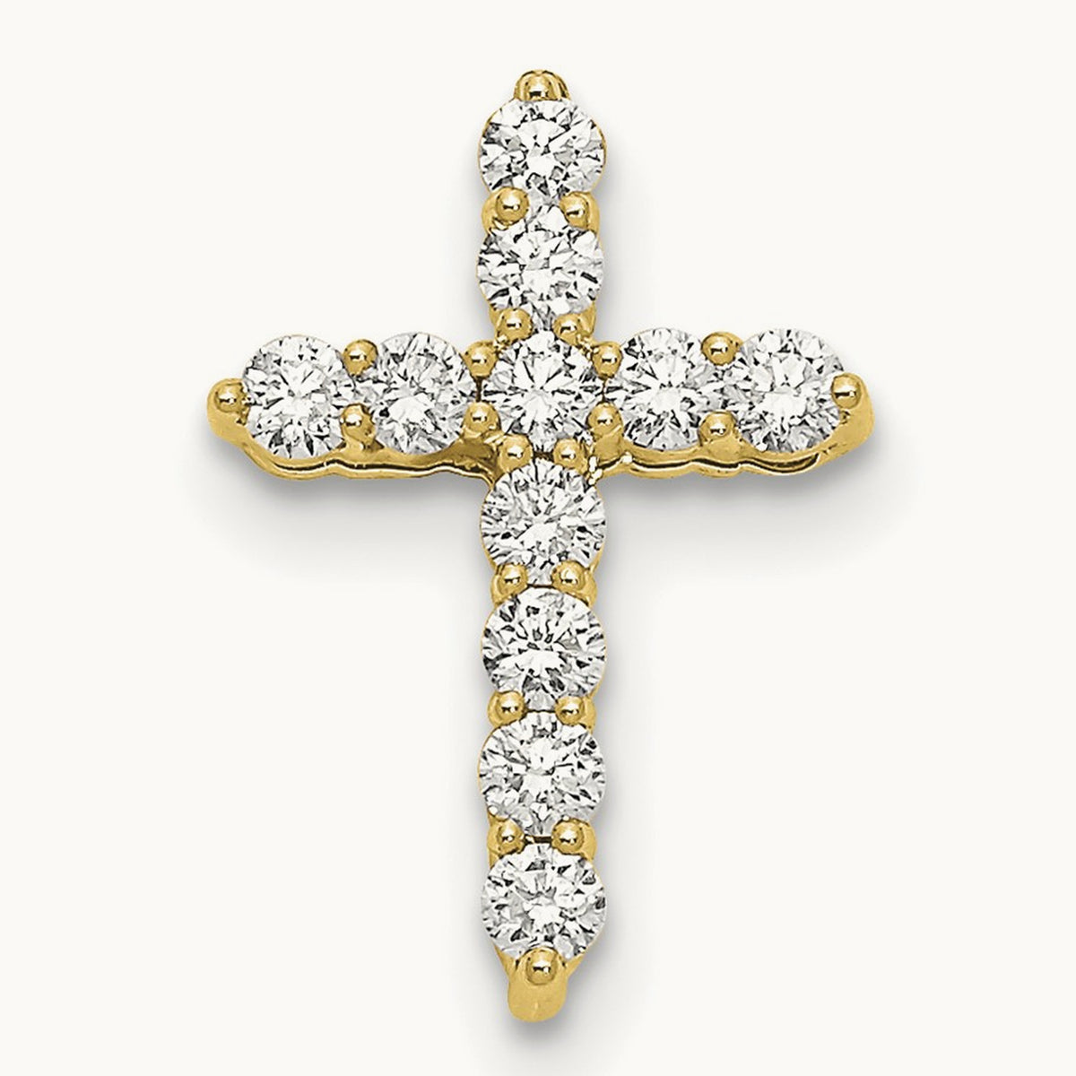 Diamond Cross 18 inch Necklace, 14K