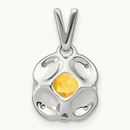 Cushion Citrine and Diamond Pendant — photo set