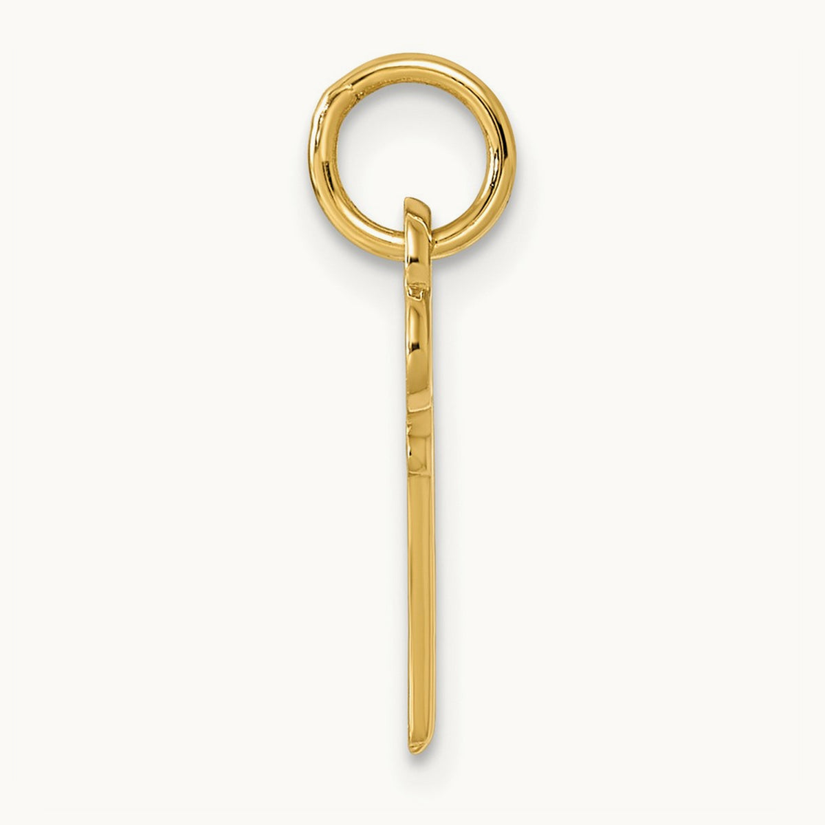 Key Initial Charm — 14K Yellow Gold, G