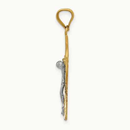 Iona Crucifix Pendant, 14K Two-tone