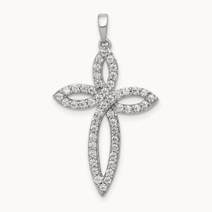 Cross Pendant, 0.50 ct tw Lab-Grown Diamond