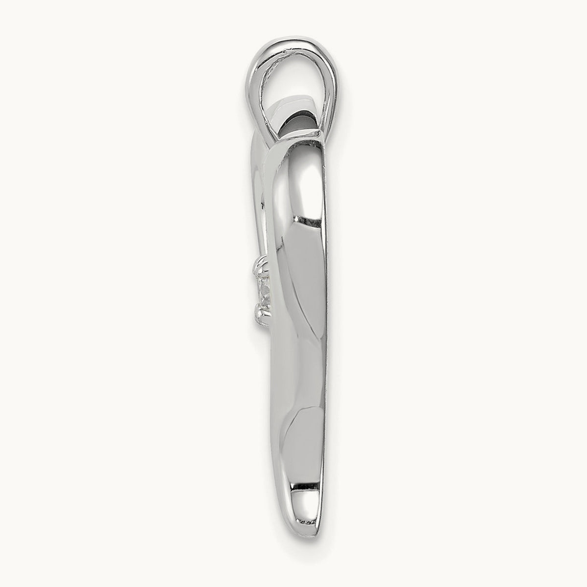 AA Diamond Heart Pendant, 14K White Gold
