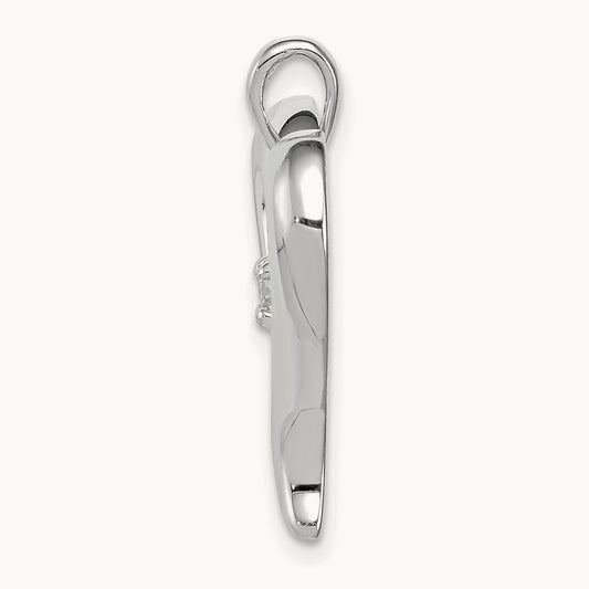 AA Diamond Heart Pendant, 14K White Gold