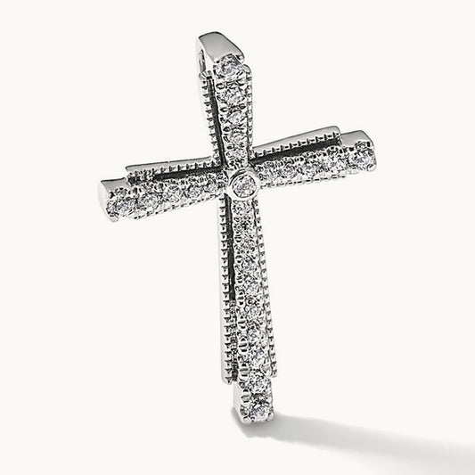 Cross Chain Slide, 0.25 ct tw Lab-Grown Diamond