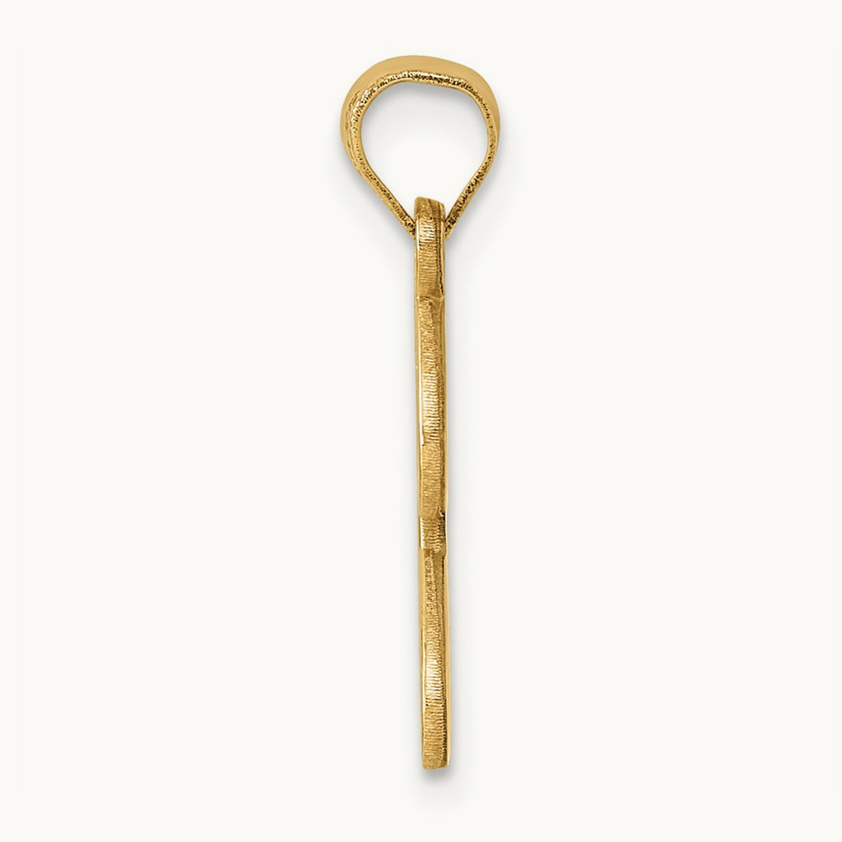 Script Letter J Initial Pendant, 14K Yellow Gold