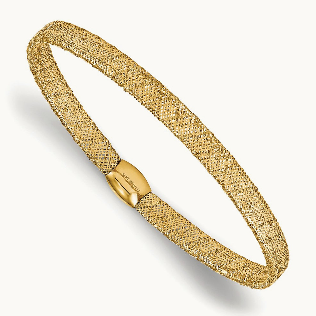 Stretch Bangle Bracelet — 14K Yellow Gold