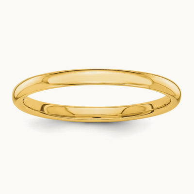 Polished Band — 14K Yellow Gold