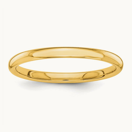 Polished Band — 14K Yellow Gold