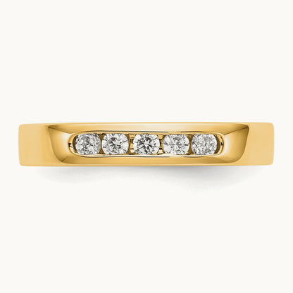 Setting: 5- Stone Closed Channel Band Mounting, 2.0mm — 14K Yellow Gold