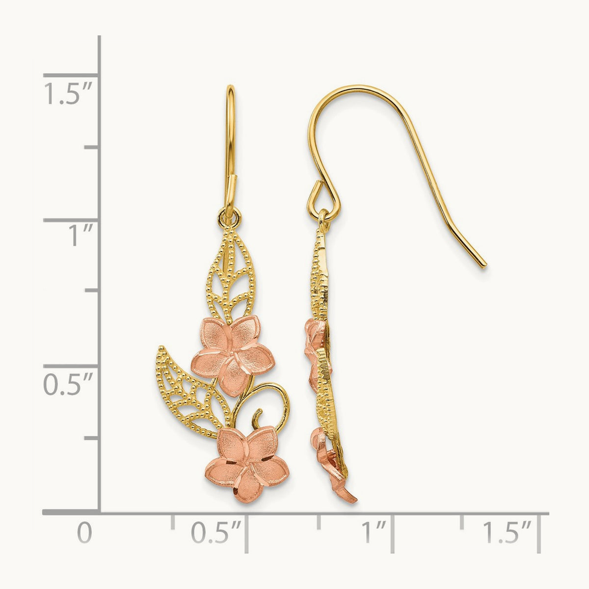 Fancy Plumeria Dangle Earrings — photo set
