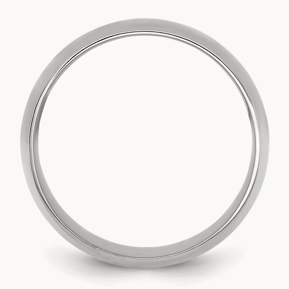 Lightweight Comfort Fit Band, 10mm, 10K White Gold