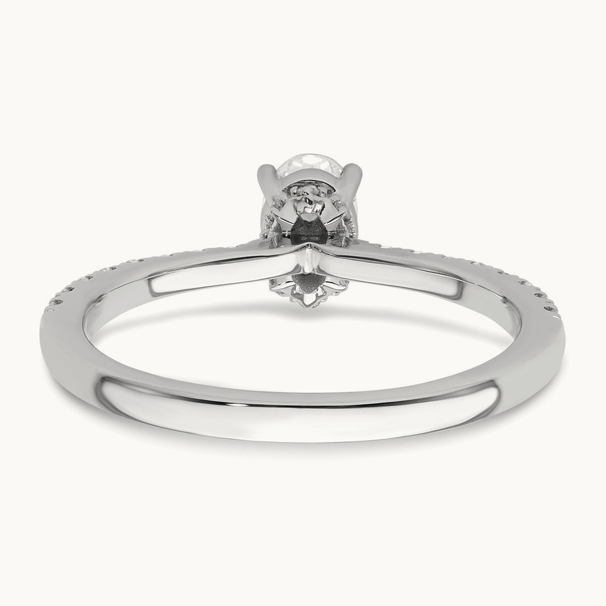 Oval Semi-Mount Solitaire Engagement Ring, 0.25-0.50 ct tw Lab-Grown Diamond — 1/4 ct