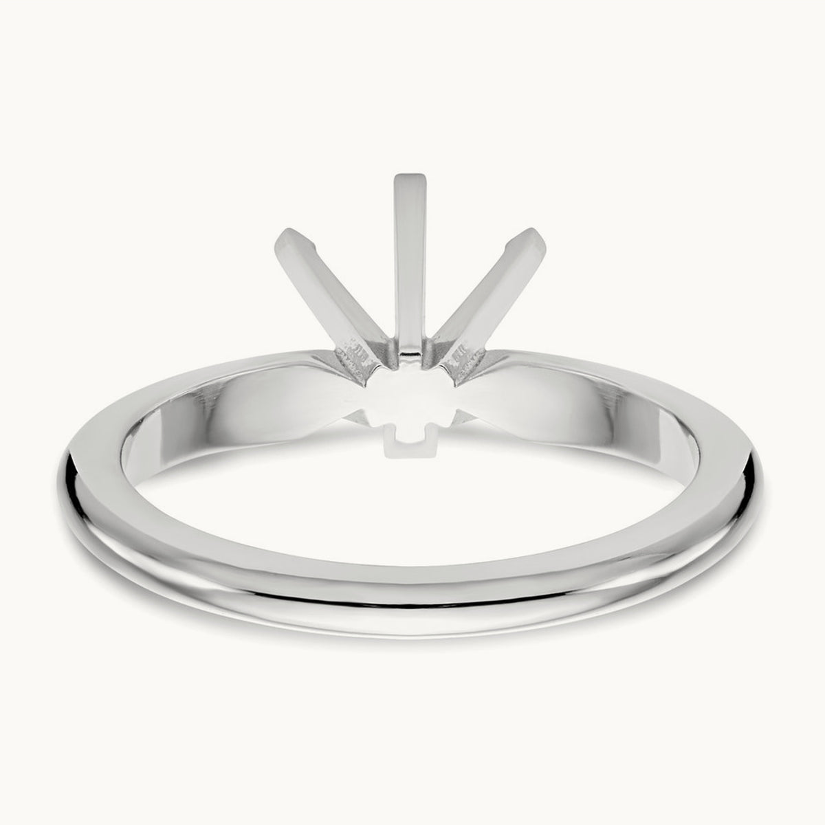 5/8ct. Heavy-Weight Half-Round 6-Prong Mounting, 14K White Gold
