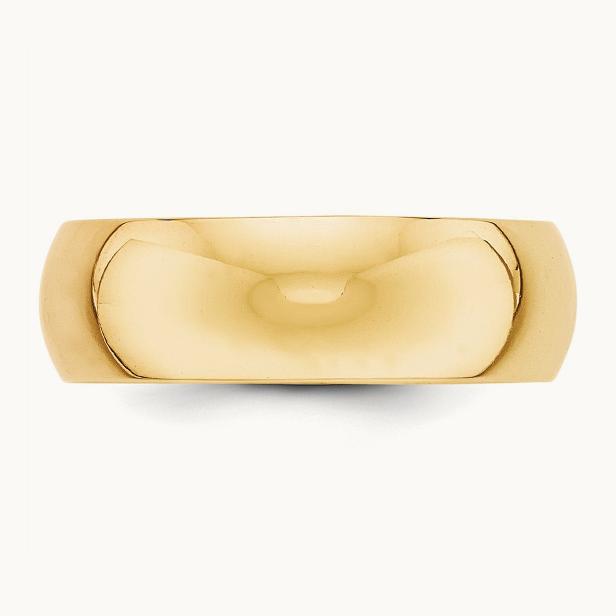 Half-Round Wedding Band — 14K Yellow Gold, 7mm