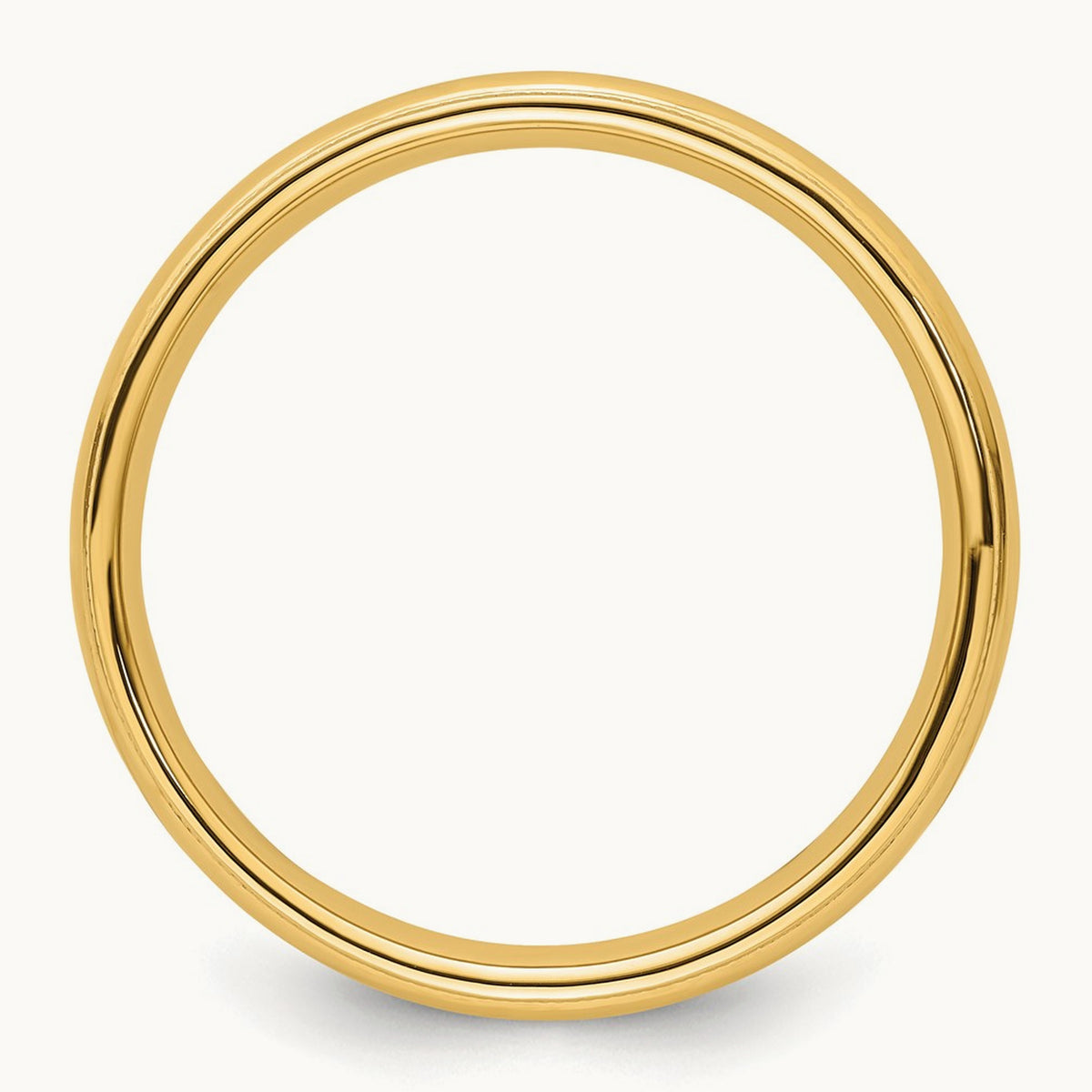 Milgrain Comfort Fit Band — 14K Yellow Gold, 4mm