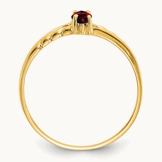 Garnet Birthstone Ring, 14K