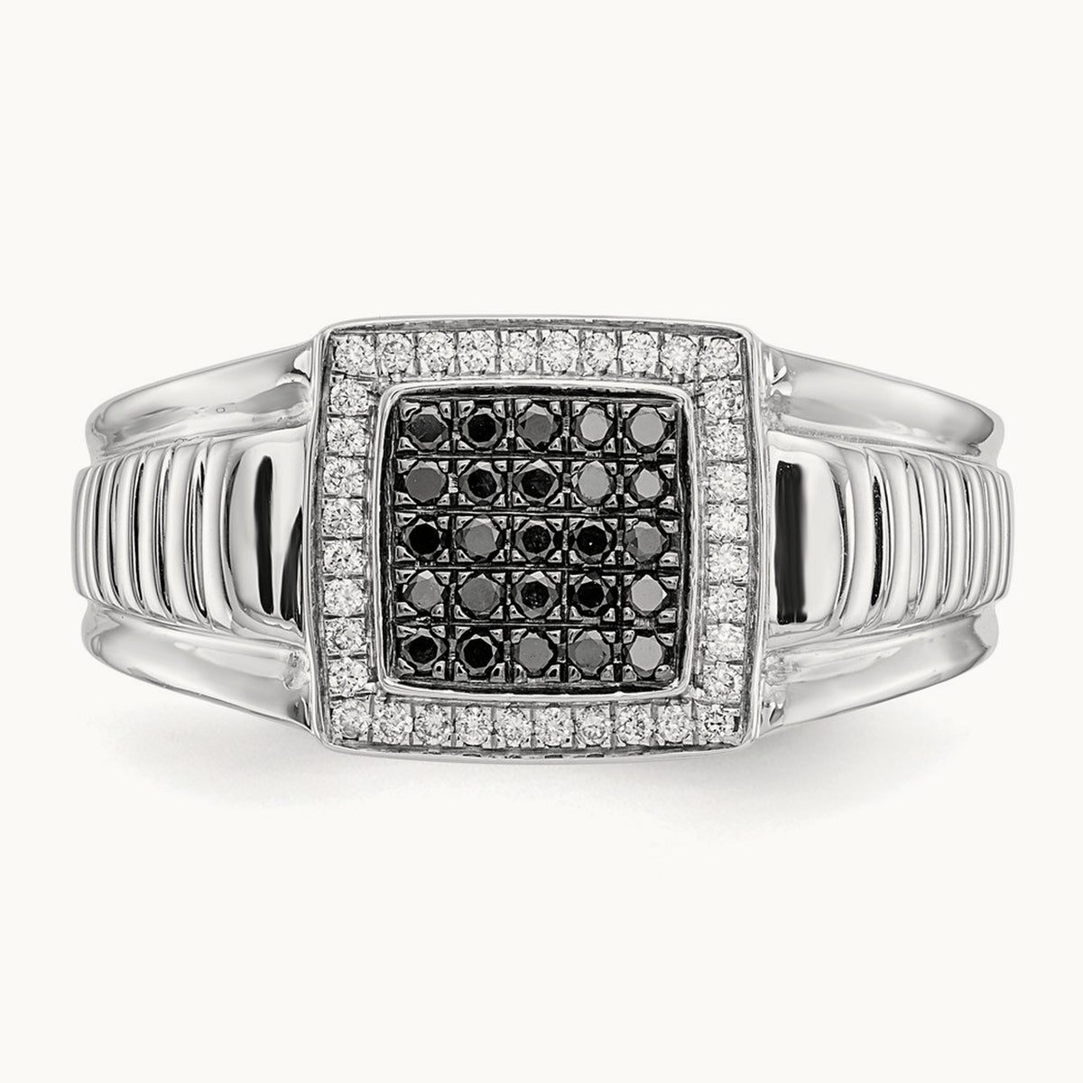 Black and Diamond Mens Ring — photo set
