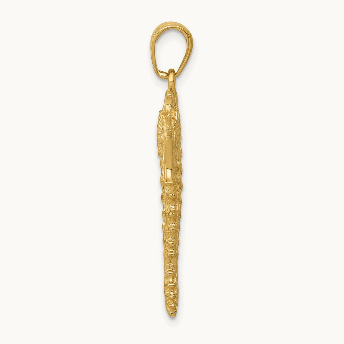 3-D Seahorse Pendant, 14K