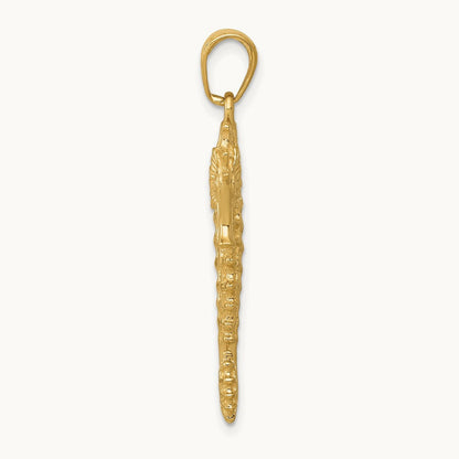 3-D Seahorse Pendant, 14K