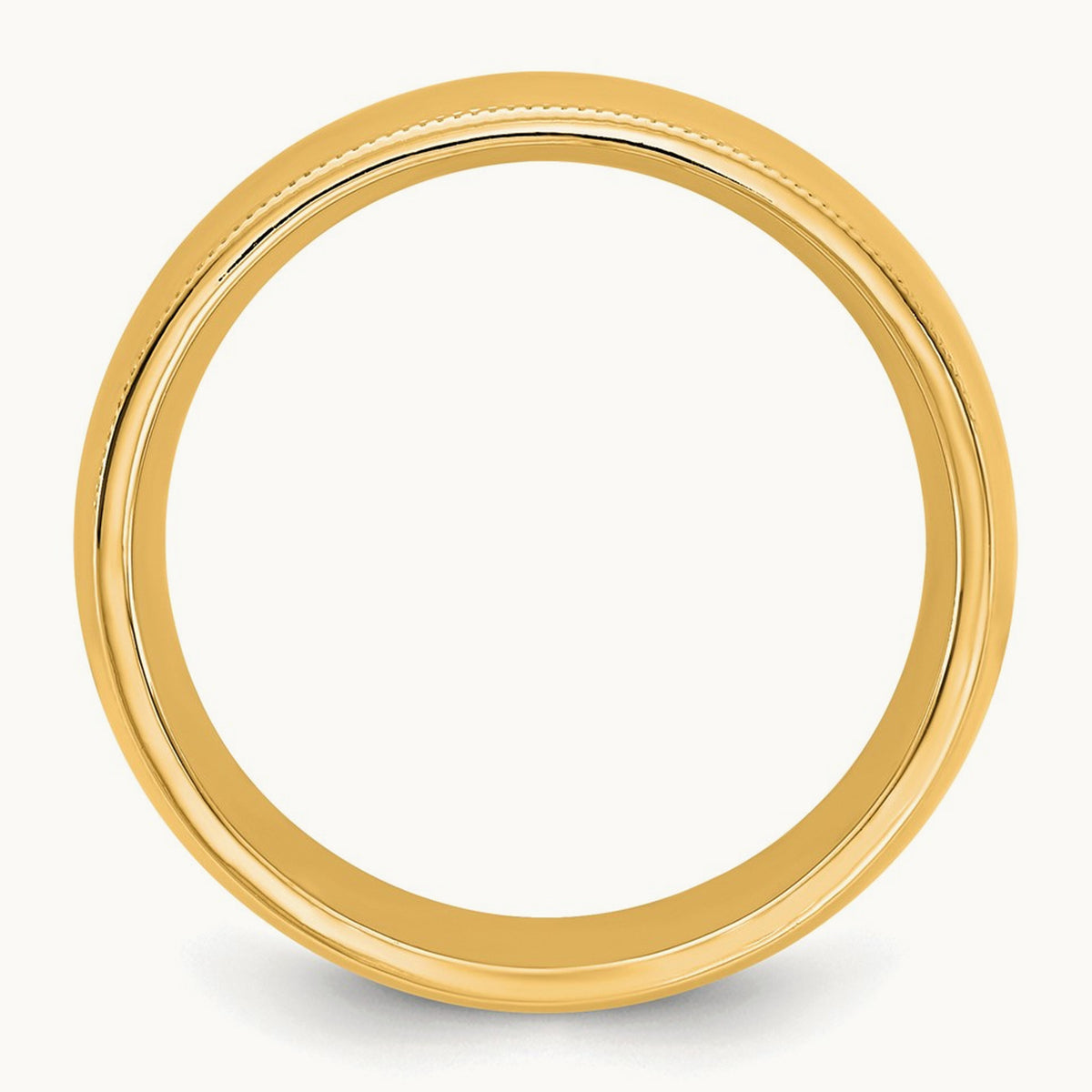 Milgrain Comfort Fit Band — 14K Yellow Gold, 7mm