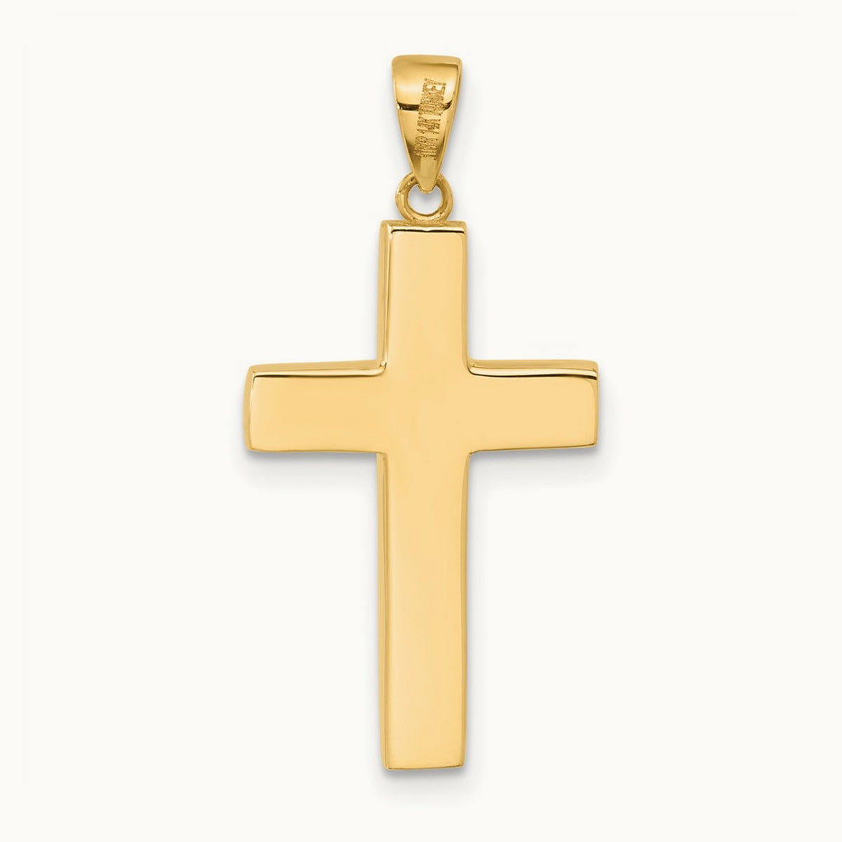 Polished Cross Pendant, 14K