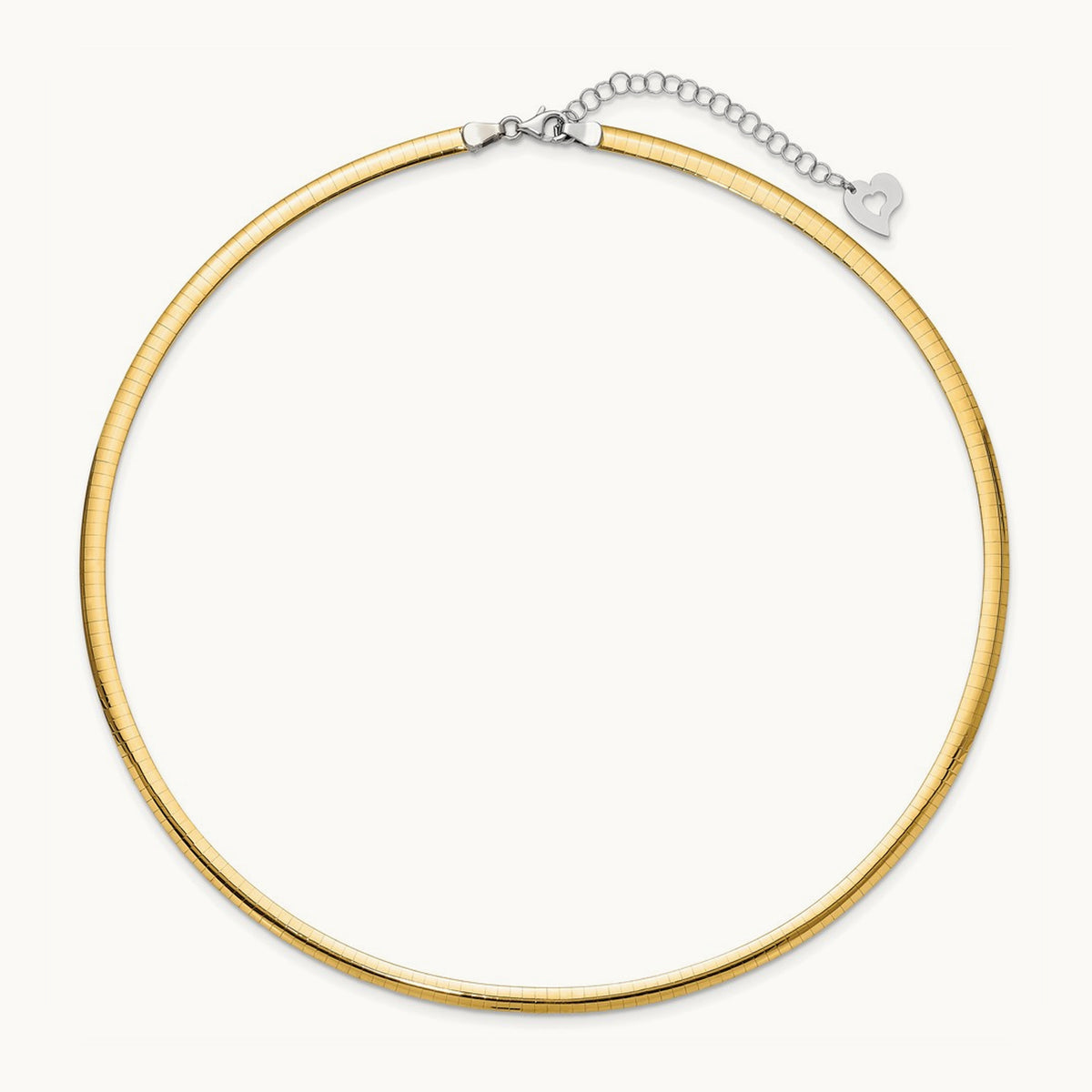 Lt Reversible Omega with extender Necklace — 18mm, 4mm