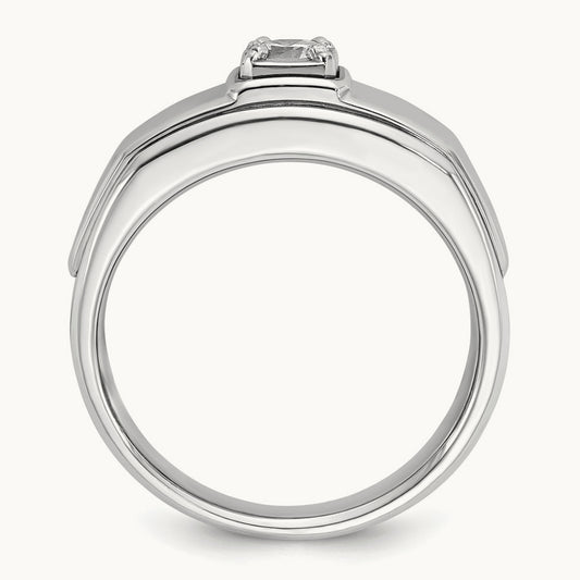 IBGoodman Men's Diamond Complete Ring, 14K White Gold