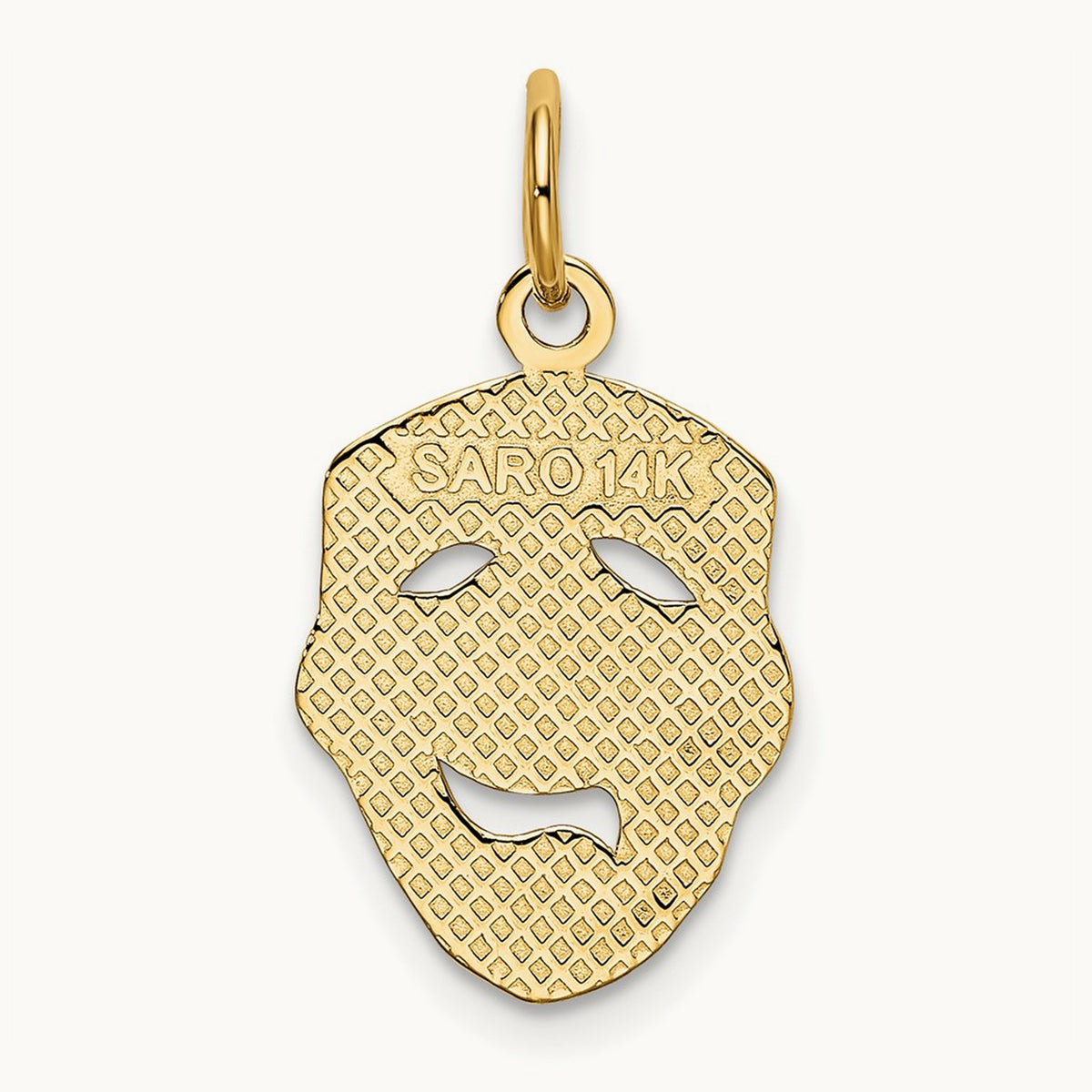 Comedy Mask Charm, 14K