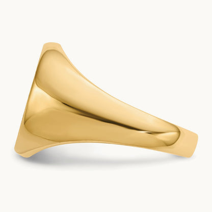 Open Back Mens Signet Ring — photo set