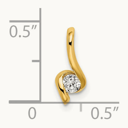 Fashion Pendant, 0.10 ct tw Lab-Grown Diamond — 14K Yellow Gold