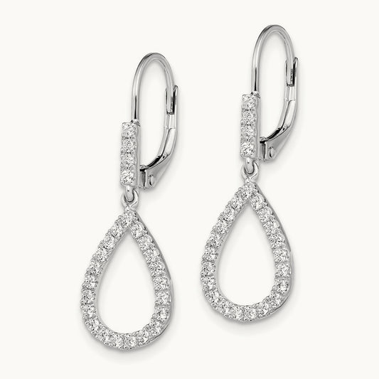 Dangle Leverback Earrings, 0.50 ct tw Lab-Grown Diamond