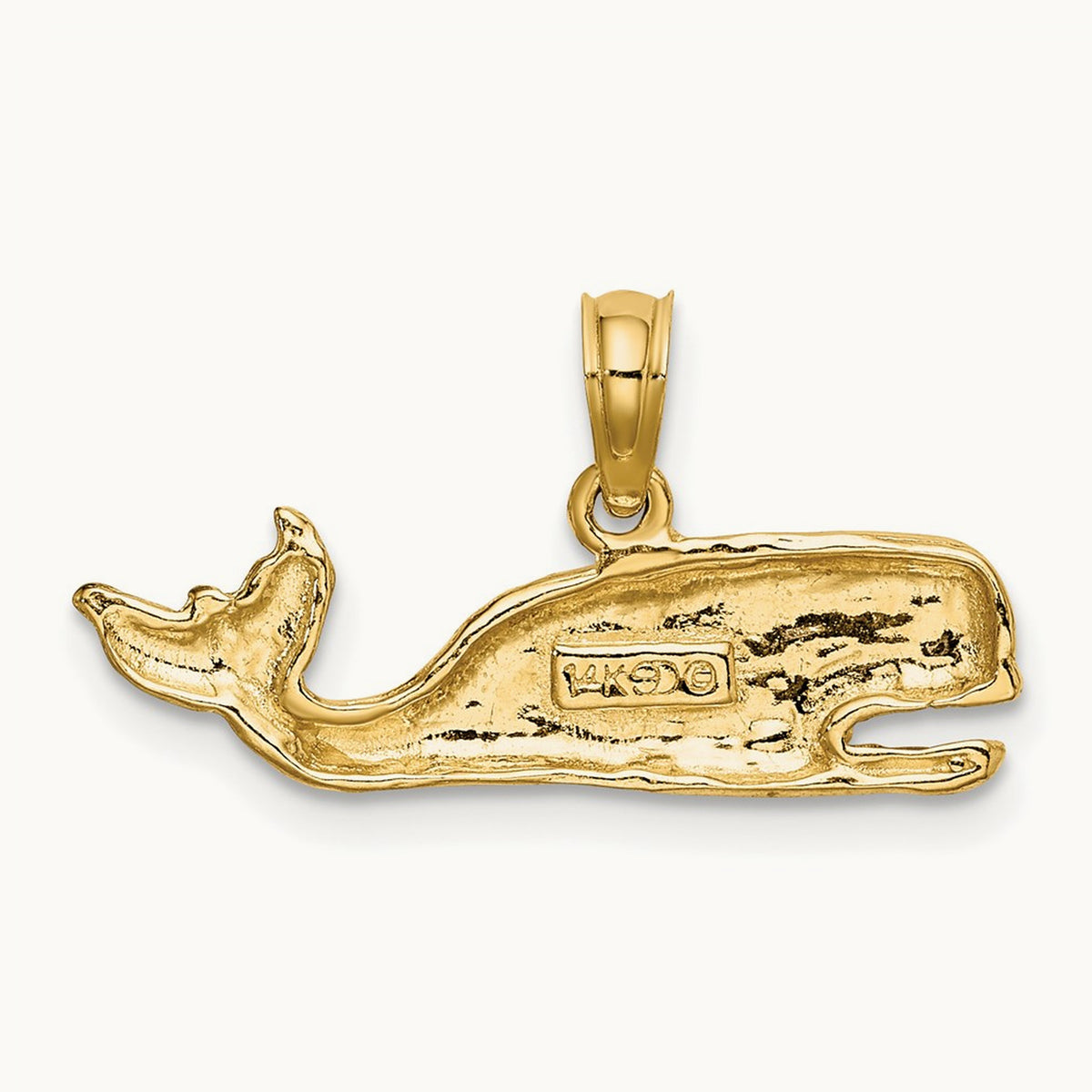 2-D Textured Whale Charm — photo set