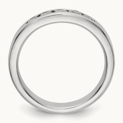 5- Stone Closed Channel Band Mounting, 2.8mm, 14K White Gold