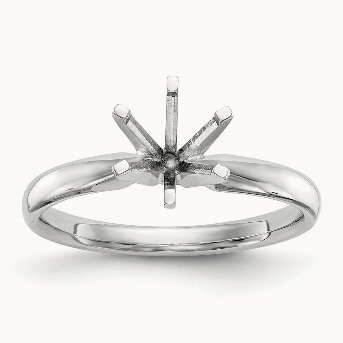 1.25ct. Lightweight Comfort-Fit 6-Prong Mounting, 14K White Gold