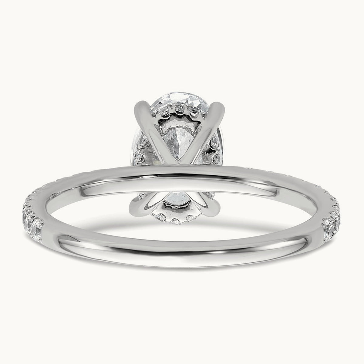 Oval Solitaire Engagement Ring, 1.25-4.50 ct tw Lab-Grown Diamond — 14K White Gold, 7 (2)