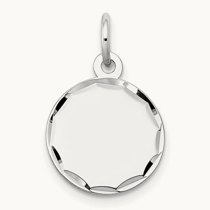 Etched .027 Gauge Engraveable Round Disc Charm — 20mm