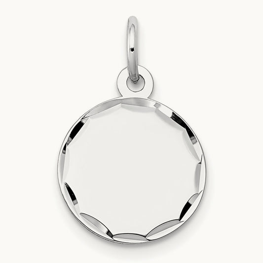 Etched .027 Gauge Engraveable Round Disc Charm — 20mm