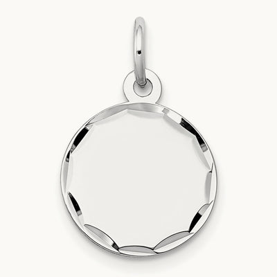 Etched .013 Gauge Engraveable Round Disc Charm — 20mm