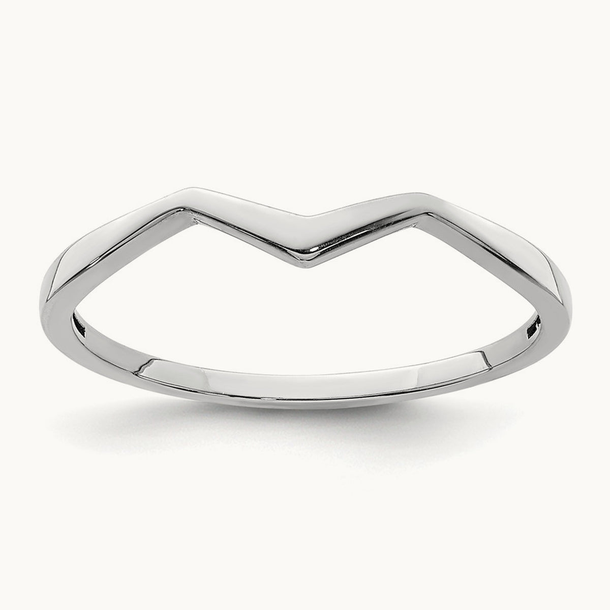 Chevron Ring — 14K White Gold