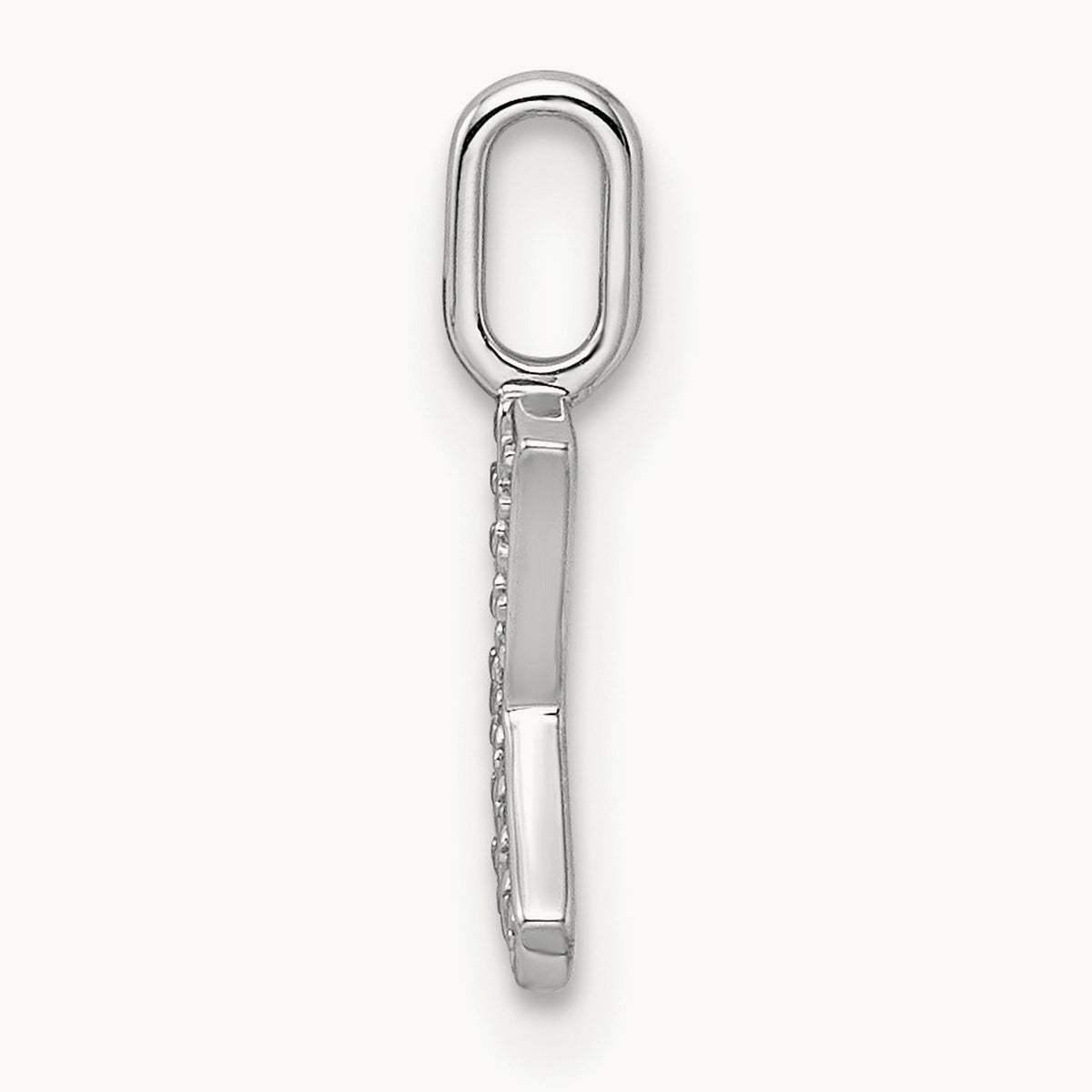 Diamond Letter K Initial Pendant, 14K White Gold