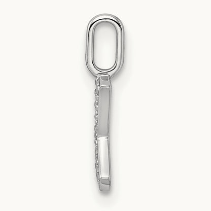 Diamond Letter K Initial Pendant, 14K White Gold
