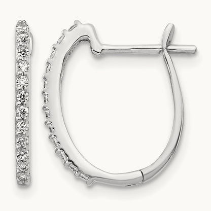 Diamond Hinged Hoop Earrings — photo set